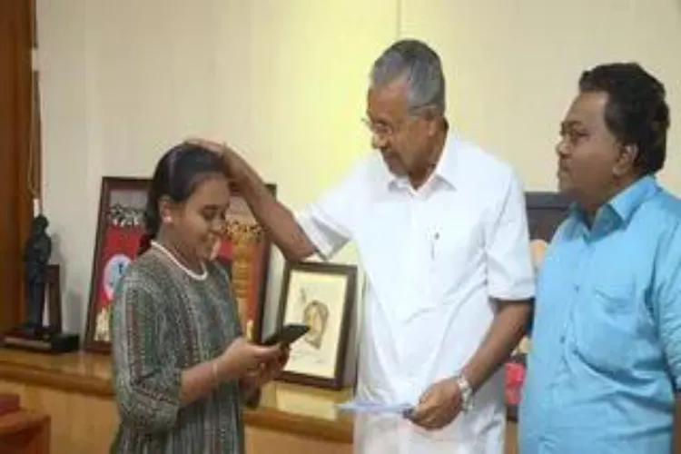 Harini Sri, 13, donating money to CM relief Fund