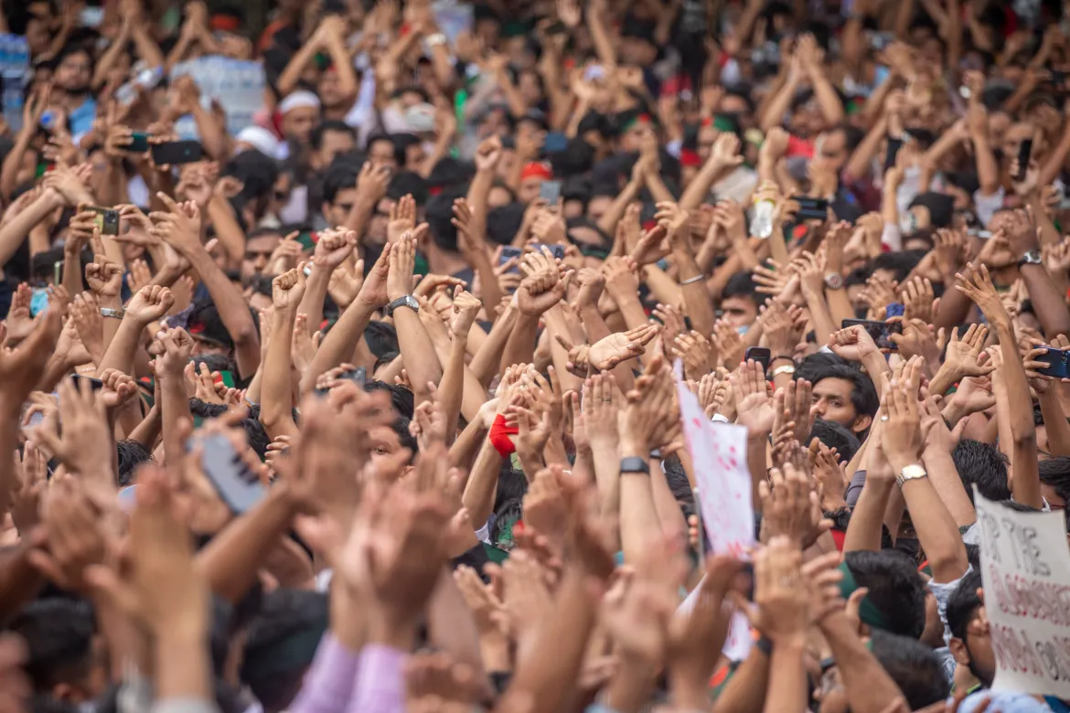 Protestors in Bangladesh