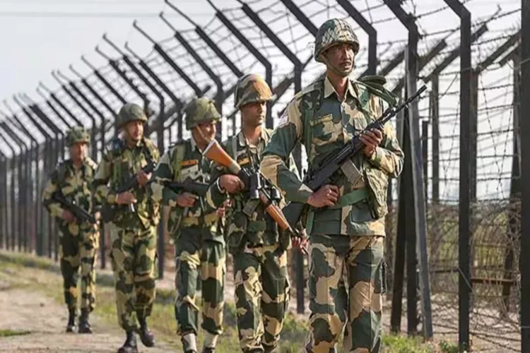 BSF jawans at the India-Bangladesh border
