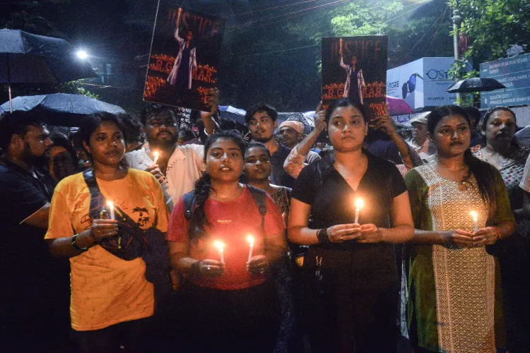 Protests in Kolkata against rape and murder of trainee doctor