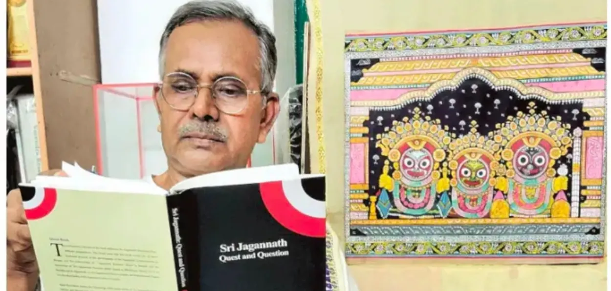 Prof Sheikh Maqbool Islam with his latest book on Lord Jaganath