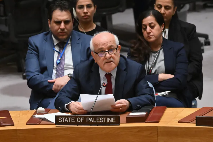 Palestinian Authority's envoy to the United Nations, Riyad Mansour