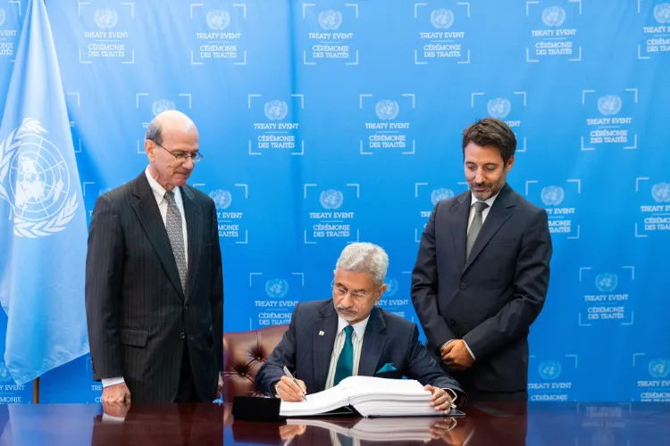 S. Jaishankar signs the Biodiversity Beyond National Jurisdiction (BBNJ) Agreement 