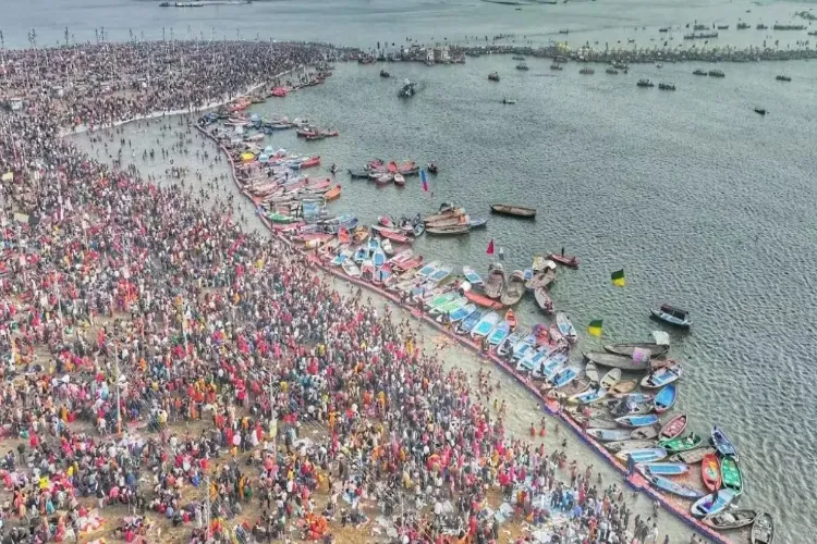 Bird eye view of Maha Kumbh at Prayagraj