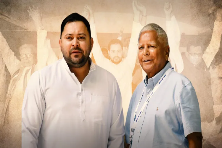 Rashtriya Janata Dal (RJD) chief Lalu Prasad Yadav and Leader of Opposition in the Bihar Assembly Tejashwi Yadav