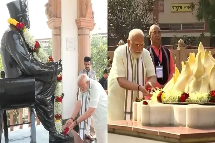 PM Modi pays tributes to  RSS leaders at Nagpur