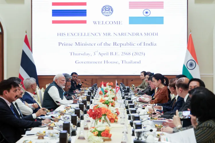 PM Modi holds a delegation-level talk with Thai PM Paetongtarn Shinawatra in Bangkok on Thursday