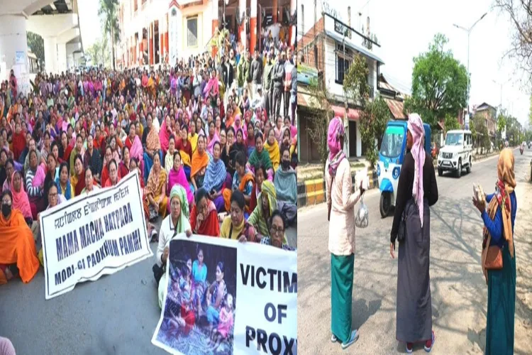  Meitei and Kuki-Zo-Hmar communities holding their respective protests