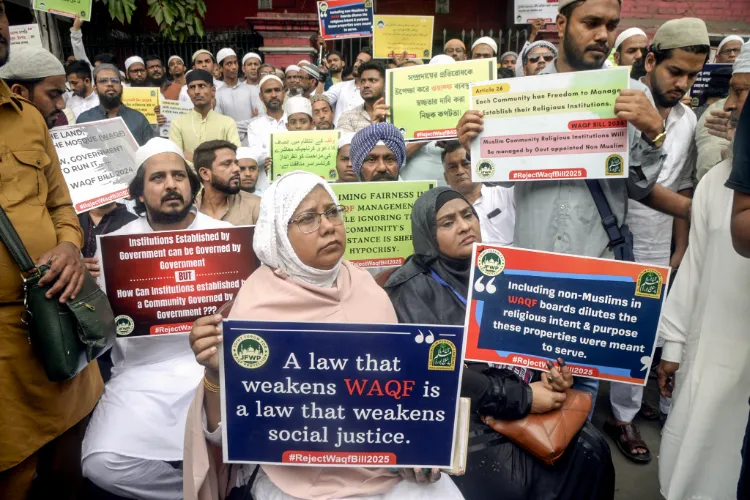 People hold a protest against the Waqf (Amendment) Bill in Kolkata (Photo for representation)