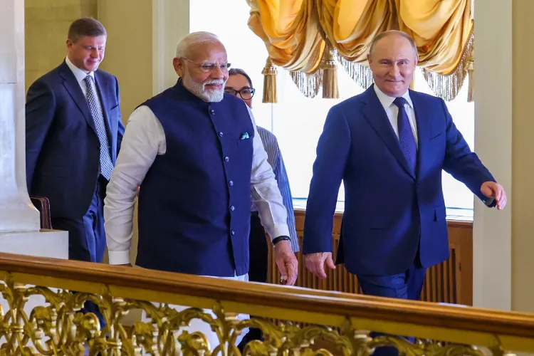 PM Modi and Russian President Vladimir Putin at the Kremlin in Moscow, Russia (File photo)