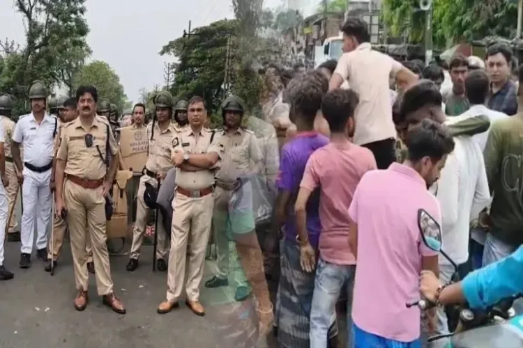 Police deployment at Bhangar in South 24 Parganas 
