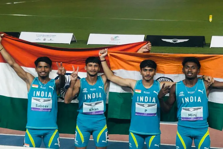 Indian medley relay team won silver with a time of 1:52.15 to better national youth record of 1:52.96 at Asian U18 Athletics Championship in Saudi Arabia