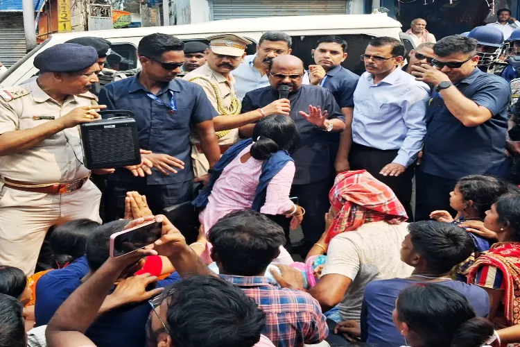 West Bengal Governor C. V. Ananda Bose interacts with the families affected by the Murshidabad violence that broke out on Apr 11 during a protest against Waqf (Amendment) Act, in Murshidabad on Saturday.