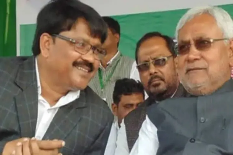 Former MLA Mujahid Alam with Chief Minister Nitish Kumar
