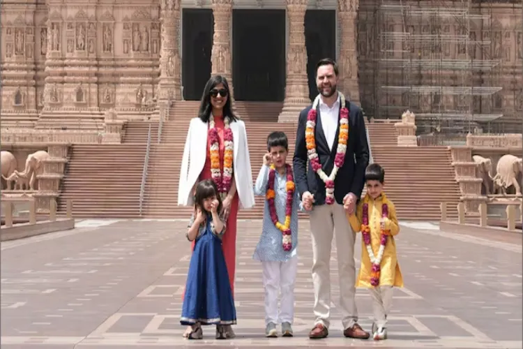 US Vice-President JD Vance, wife Usha visit Akshardham Temple