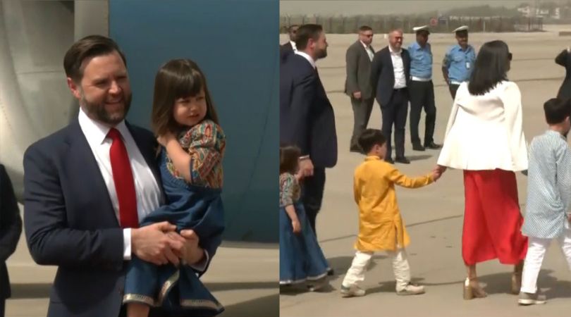 JD Vance's children sport ethnic wear as they land in India