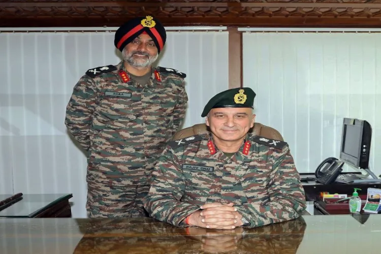 Left: Lieutenant General Amardeep Singh Aujla