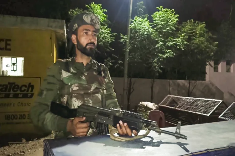 Security personnel keep vigil amid high alert after terrorists attacked a group of tourists at Pahalgam in J&K's Anantnag district.
