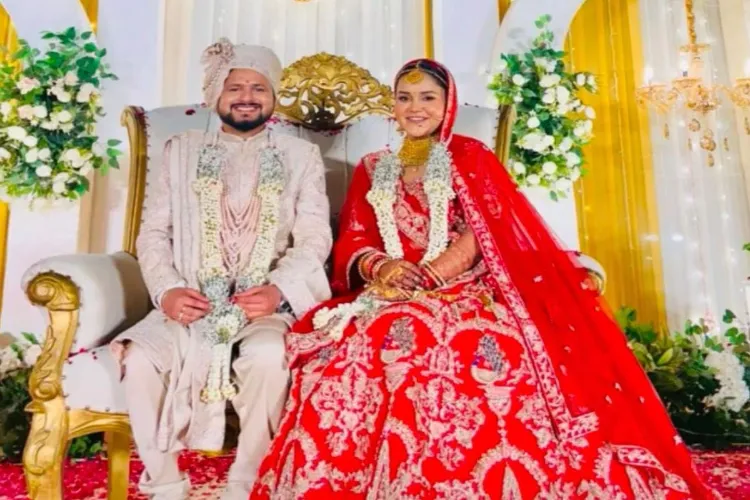 Shubham Dwivedi and his wife