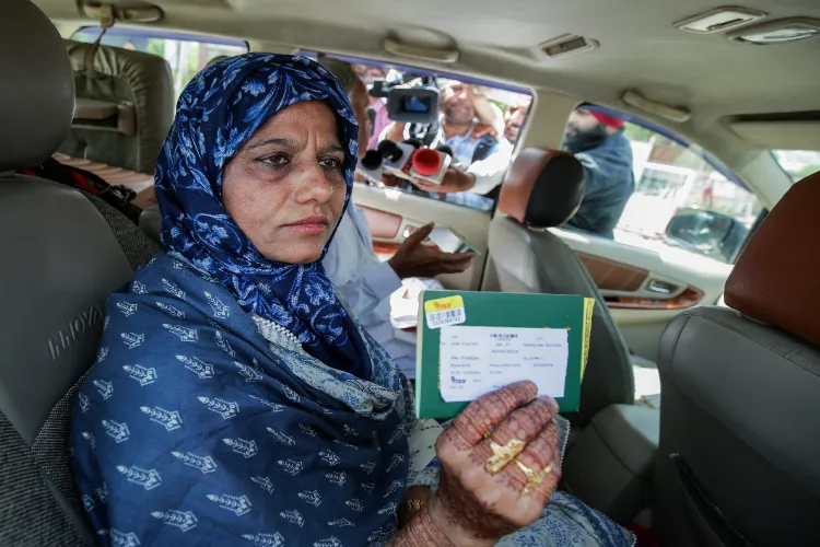 A Pakistani national leaving India via Attari-Wagah border