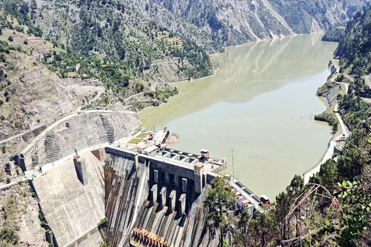 A view of the Baglihar Hydroelectric Power Project built on the Chenab River as India suspends the Indus Waters Treaty with Pakistan in the wake of the Pahalgam terrorist attack.