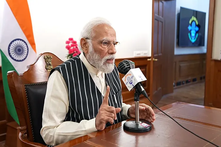 Prime Minister Narendra Modi addressing the nation through Maan ki baat