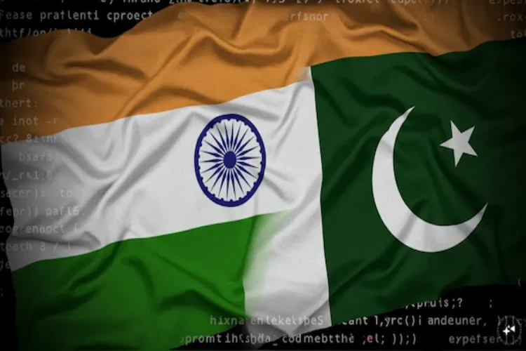 Flags of India and Pakistan