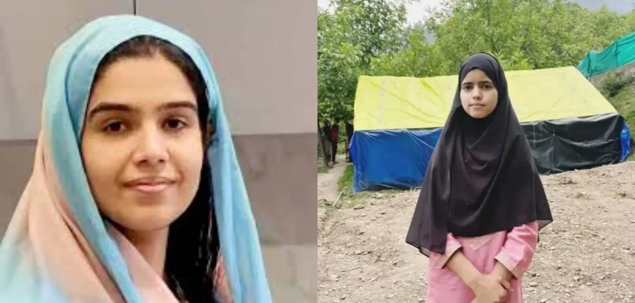 Dr Iram Choudhary (Facebook) and Shabnam Sidiq in front of her tented house