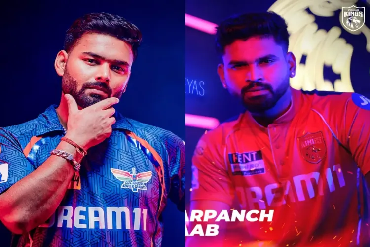 Rishabh Pant (L) captain of Lucknow Super Giants (LSG) and Shreyas Iyer (R) skipper of Punjab Kings (PBKS).