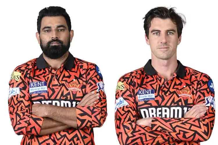 Cricketers Mohammed Shami and Pat Cummins