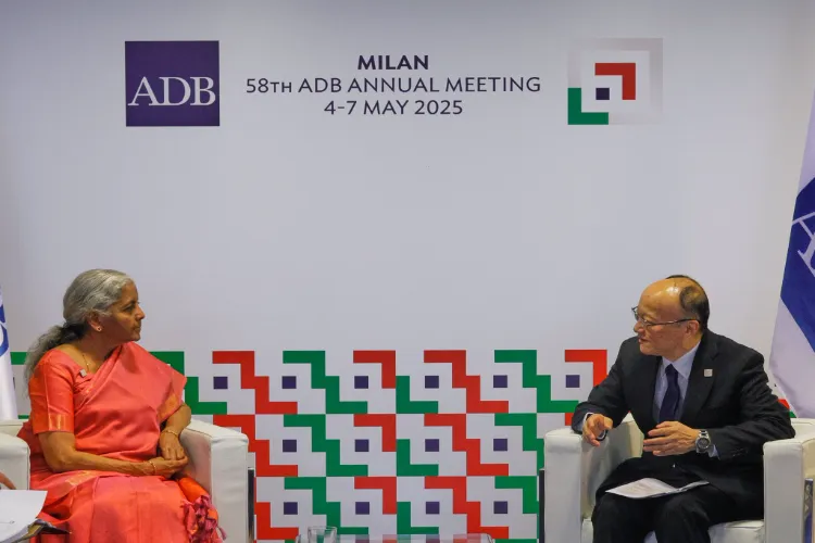 Union Finance Minister Nirmala Sitharaman with Mr. Masato Kanda, ABD President during the 58th ABD Annual Meeting in Milan