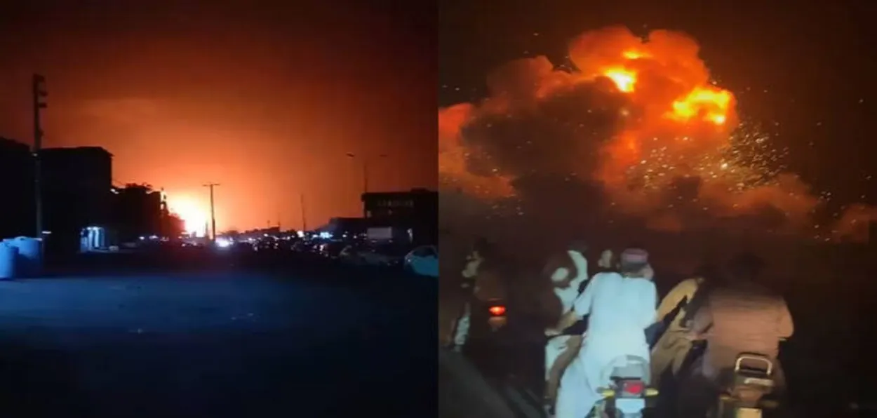 Videograb of video shared by Pakistani citizens of the Indian attack