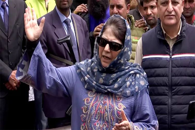 PDP leader Mehbooba Mufti in Pahalgam