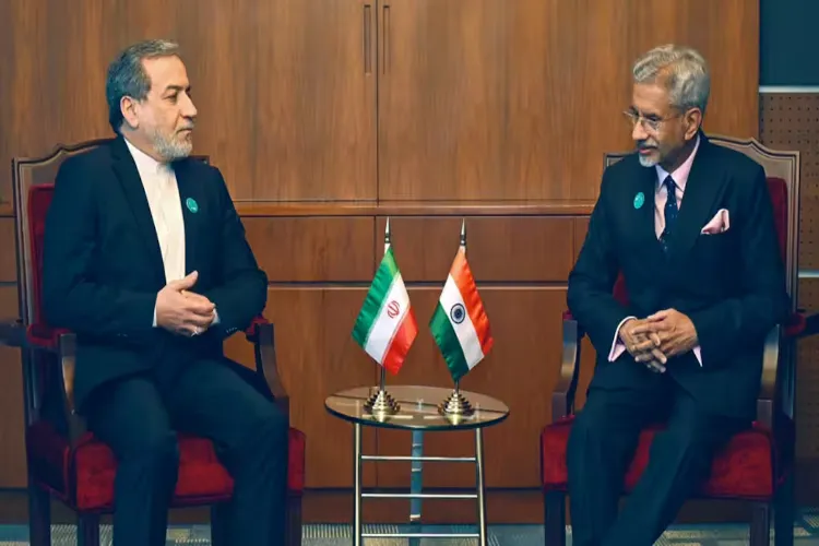  Iran's Foreign Minister Seyed Abbas Araghchi with EAM S. Jaishankar