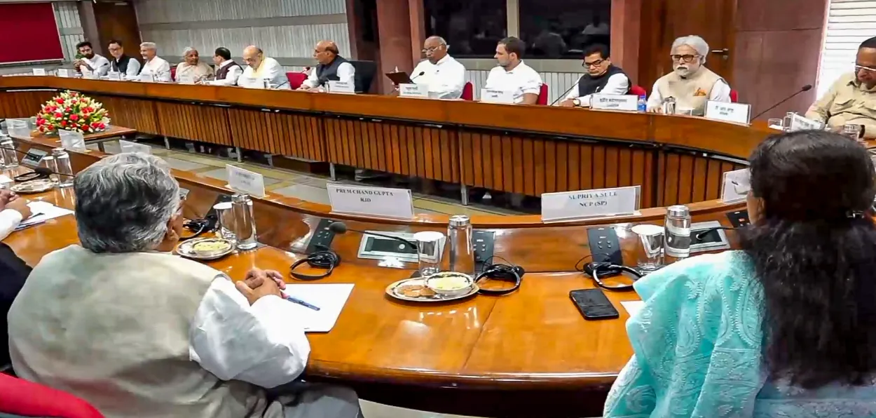 All parties meeting on Operation Sindoor being chaired by Defence Minister Rajnath Singh in Delhi 