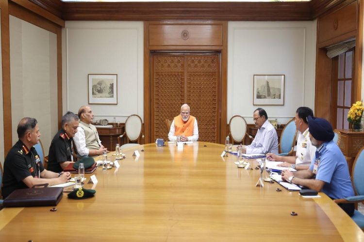 PM Modi chairs high-level security meeting with Def. Min., NSA, CDS, and armed forces chiefs