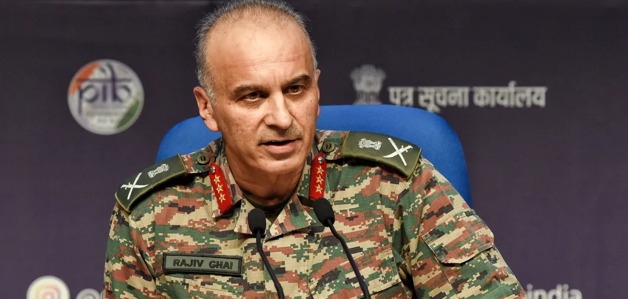 DGMO Lt General Rajeev Ghai during the press conference on Operation Sindoor, in New Delhi