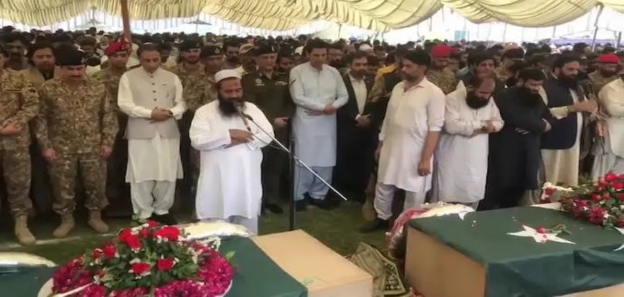 Army and Police top brass attending funeral prayers of LeT terrorist Abdul Rouf in Bhawalpur (X)