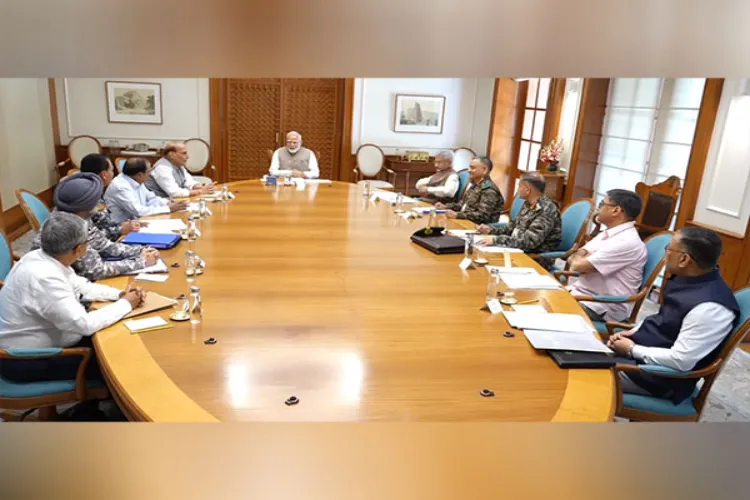 PM Narendra Modi chairing a High level security meeting