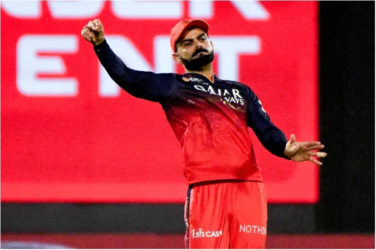 Virat Kohli in the field