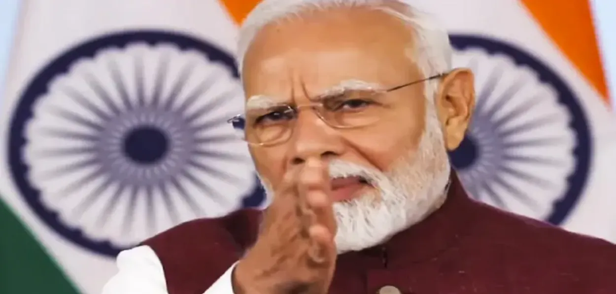 Prime Minister Narendra Modi addressing the nation
