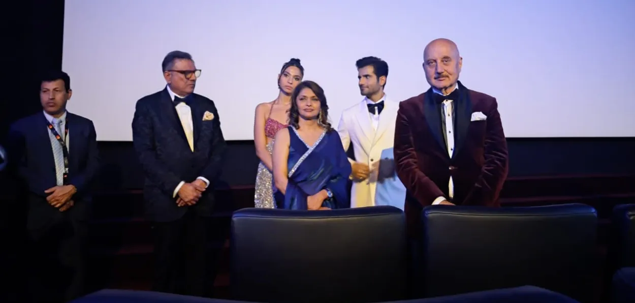 Anupam Kher, BOman Irani, Pallavi Joshi, Subhangi Dutta and Karan Tracker of the Tanvi the great movie at the Cannes Film Festival