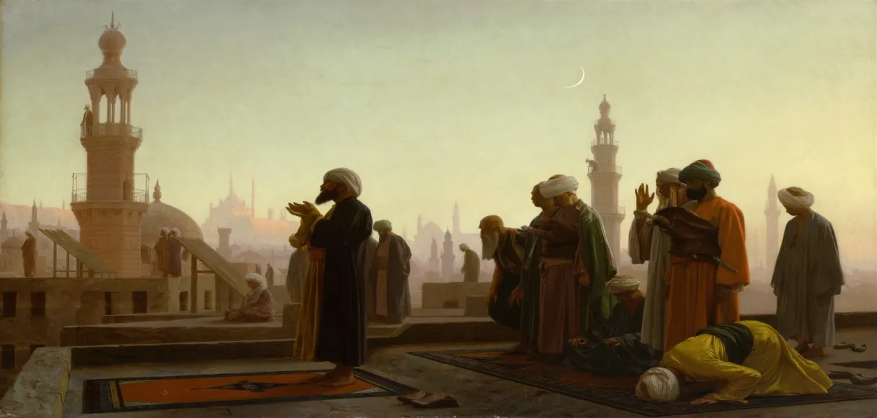 Muslims praying in Cairo, Egypt. (Courtesy: Wikimedia Photo by Jean-Léon Gérôme)