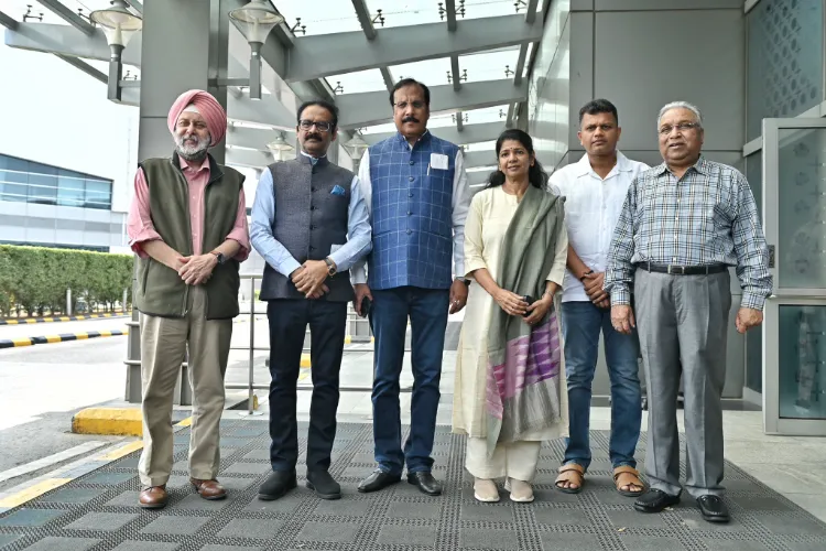 DMK leader Kanimozhi and other members of the All Indian parties delegation leaving for Moscow