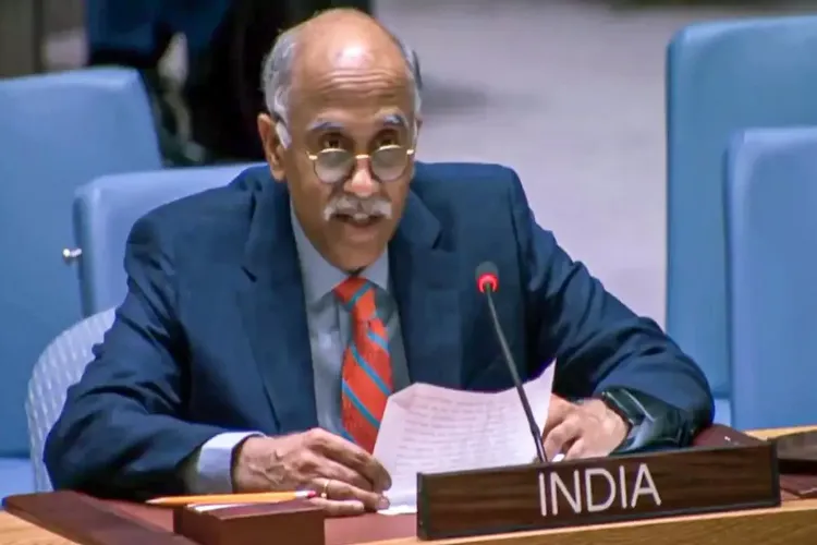 New York: Permanent Representative of India to the United Nations Parvathaneni Harish delivers India’s statement at the United Nations Security Council