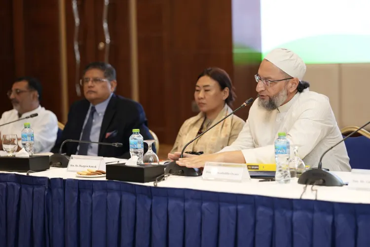 Asaduddin Owaisi (AIMIM) speaking at Manama as member of the All-Party delegation 