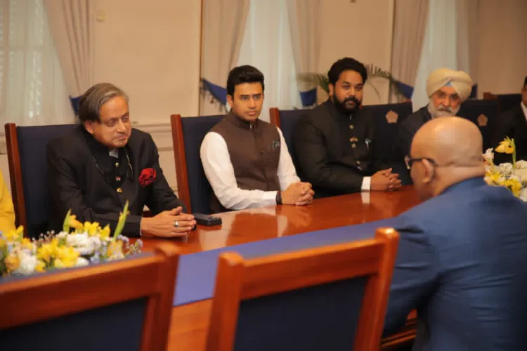 MP Shashi Tharoor with Vice President of Guyana Dr Bharrat Jagdeo (X)