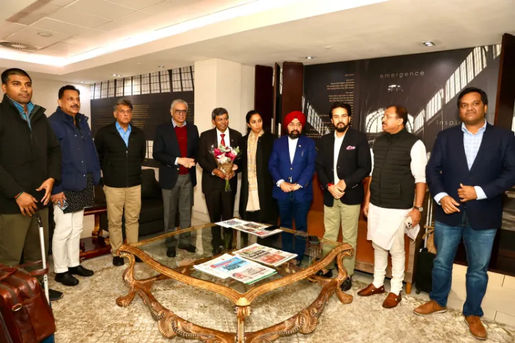 MP Sup[riya Sule with other members of the All-parties delegation in Johannesburg