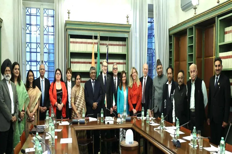 An all-party delegation led by BJP MP Ravi Shankar in Italy