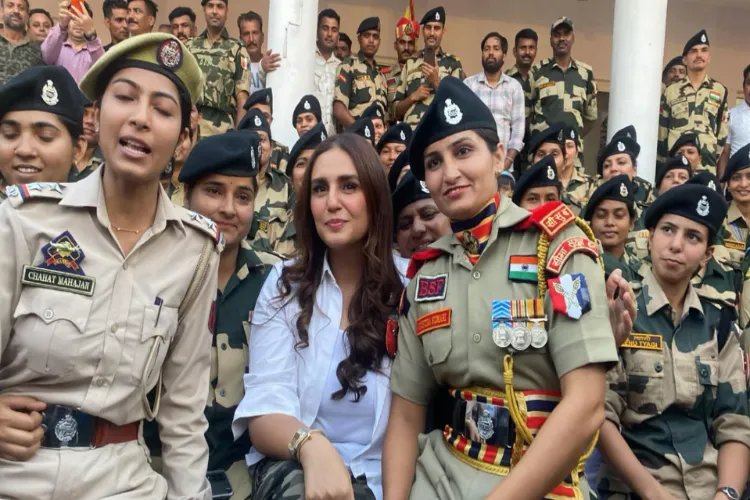 Huma Qureshi with BSF women wing